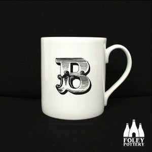 ALPH: B - Alfabeto - Letra - Inspirado - Ilustrado - Homenaje - Taza de porcelana fina