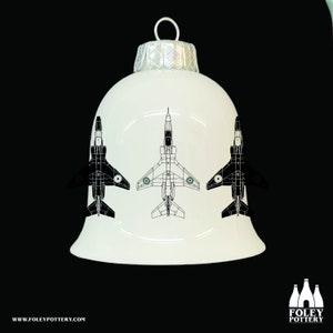 APC: Jaguar, Jet Fighter, Aeroplane, Aviation, Inspired, illustrated - Tribute - Fine bone China Bell