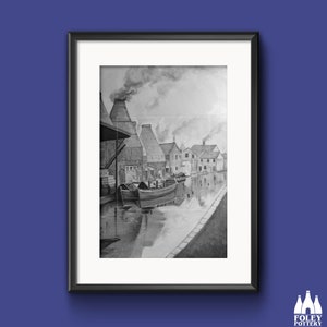 JF: Stoke-on-Trent, Potteries Canal scene By Master Potter Jon French - Fine Art Print
