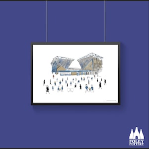 FFG: Millwall FC - MatchDay@TheDen - Stadium - Illustrated - Tribute - Fine Art Print