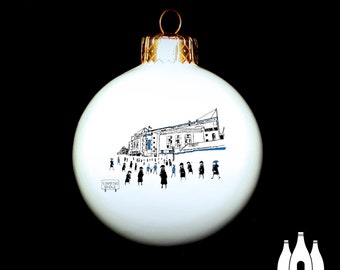FFG: Schnürsenkel FC, MatchDay @ Stamford Bridge Fußballstadien, inspiriert, illustriert - Tribute - Fine Bone China Kugel