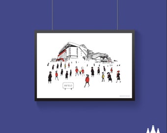 FFG: Liverpool FC - MatchDay@Anfield - Stadium - inspired - Illustrated - Tribute - Fine Art Print