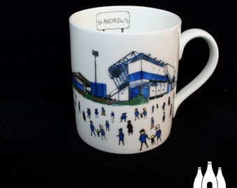 FFG: Birmingham City FC - MatchDay@StAndrew's - Stadium - Illustrated -  - Fine Bone China Mug