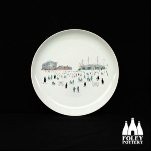 FFG: Manchester City FC - MatchDay@MaineRoad/Etihad - Stadium - Then &#39;n Now - Inspired - Illustrated - Tribute - Fine Bone China Coupe Plate