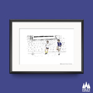 FFC: Leicester City V Tottenham Hotspur - Foxes & Spurs - ( Inspired ) - Illustrated - - Tribute - Fine Art Print