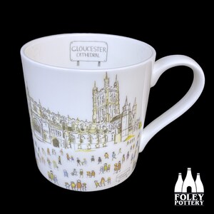 C: Gloucester Cathedral, Inspired, illustrated, Tribute  Fine bone china Mug
