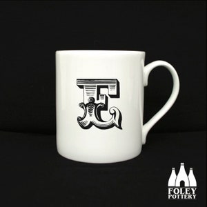 ALPH: E - Alfabeto - Letra - Inspirado - Ilustrado - Homenaje - Taza de porcelana fina