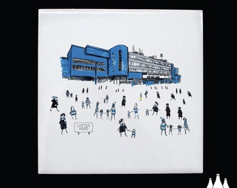 FFG: Queens Park Rangers FC - MatchDay@LoftusRoad - Stadion - Illustriert - - Dekorative Keramik Wandfliese