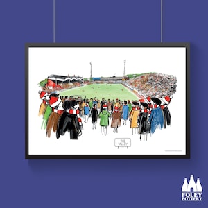 AVFTT Charlton Athletic FC - The Old Valley - Stadium - A View from the Terrace - Illustrated - Tribute - Fine Art Print