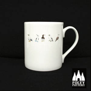 B: Boobies - Galapagos -  Sea Bird - bird - wildlife - Inspired - ( Illustrated ) - Fine Bone china Mug