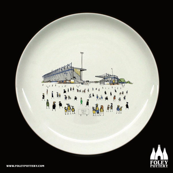 FFG : Mansfield Town FC - MatchDay@Field Mill - Stade - Inspiré - Hommage - Porcelaine fine - China Plate