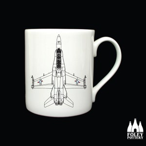 APC: F18 Hornet, Kampfjet, Flugzeug, Luftfahrt, inspiriert, illustriert - Tribute - Tasse aus feinem Bone China