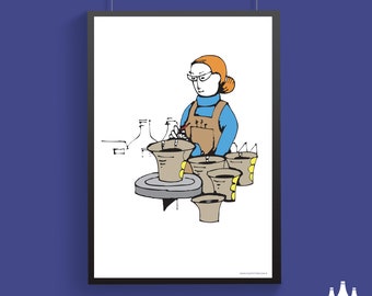 STK: Stoke On Trent - Die Malerin - Keramikarbeiter - Die Töpfereien - (Illustriert) - Kunstdruck