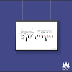 FFG: Stoke City FC - MatchDay@VictoriaGround&TheBrit - Damals und Heute - Fussball Stadion - Illustriert - Inspiriert - Tribut - Kunstdruck