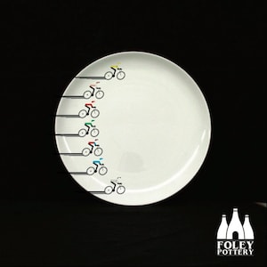 V: Cycling, Cyclists, Tour de France,  Inspired, Tribute - Fine Bone china - Plate