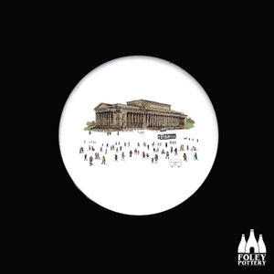 PL : St Georges Hall, Liverpool, England,  Inspired, illustrated, Tribute-  Ceramic drinks coaster