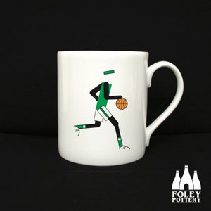 BB: Basketball, inspirierte illustrierte Karikatur - Tasse aus Fine Bone China