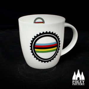 V: Cycling  - Chain Ring -  ( World Champion ) - Tour de france - ( Inspired ) - Fine Bone China Mug