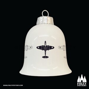 APC: Gloster Meteor, Jet Fighter, Aeroplane, Aviation, Inspired, illustrated - Tribute - Fine bone China Bell