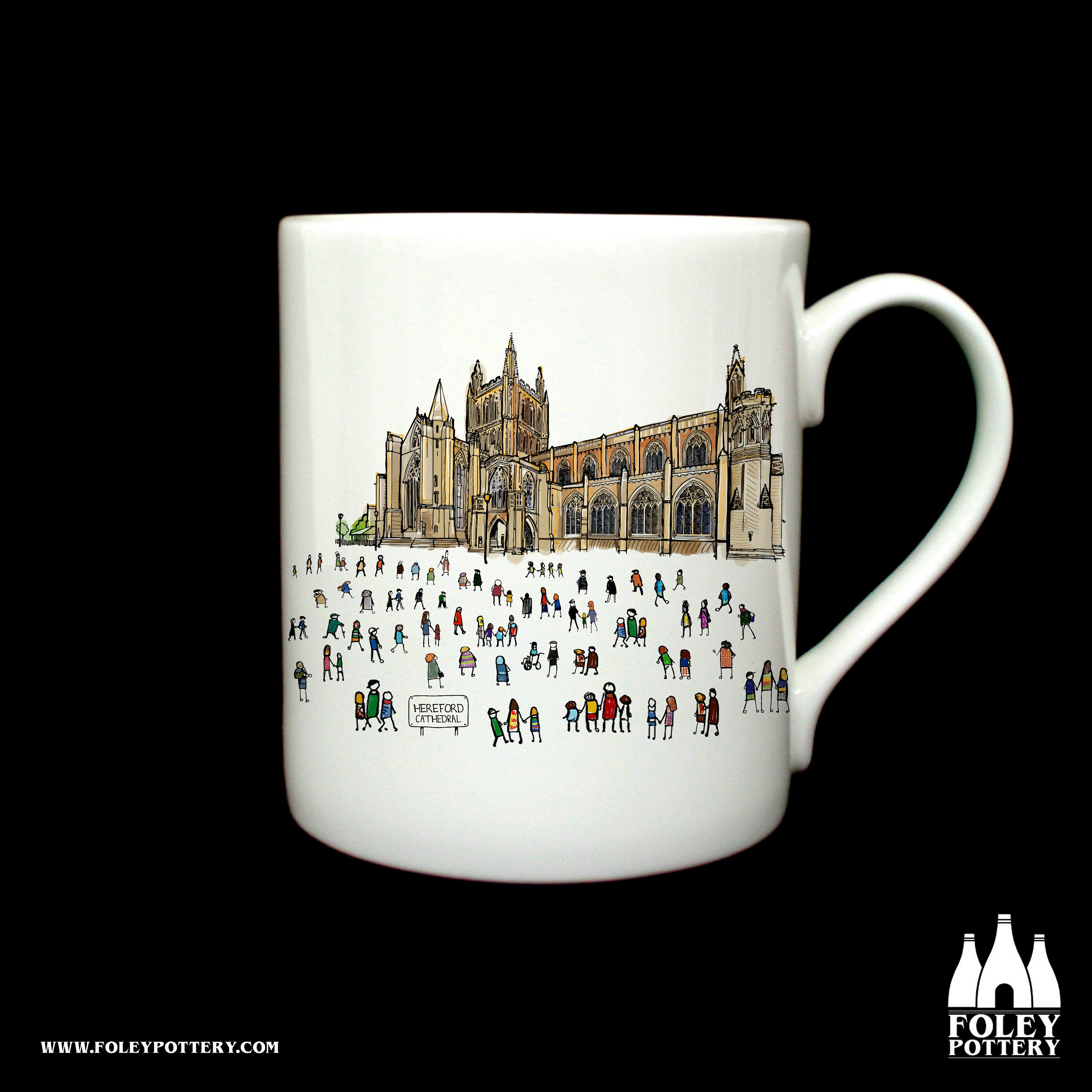 C: Hereford Cathedral, Inspired, illustrated, Tribute  Fine bone china Mug