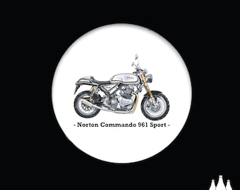CMC: Norton Commando, 961 - Classic Motorbike - Inspired - Illustrated - Tribute - Ceramic coaster