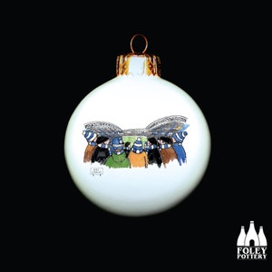 AVFTT: Brighton - Amex- Football Stadium - View from the Terraces - Illustrated - Inspired - Tribute - Bone china Bauble