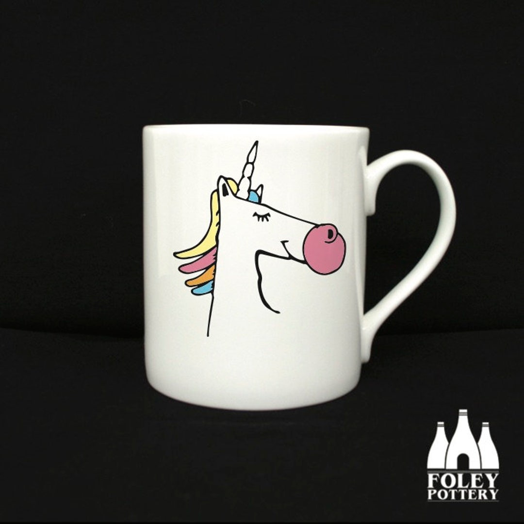 U: Unicorn Unicorns Hand Decorated Illustrated Fine