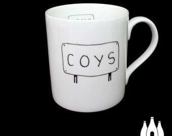 FFC: Tottenham, Come on You Spurs, street sign, Illustrated, Tribute - Fine bone China mug