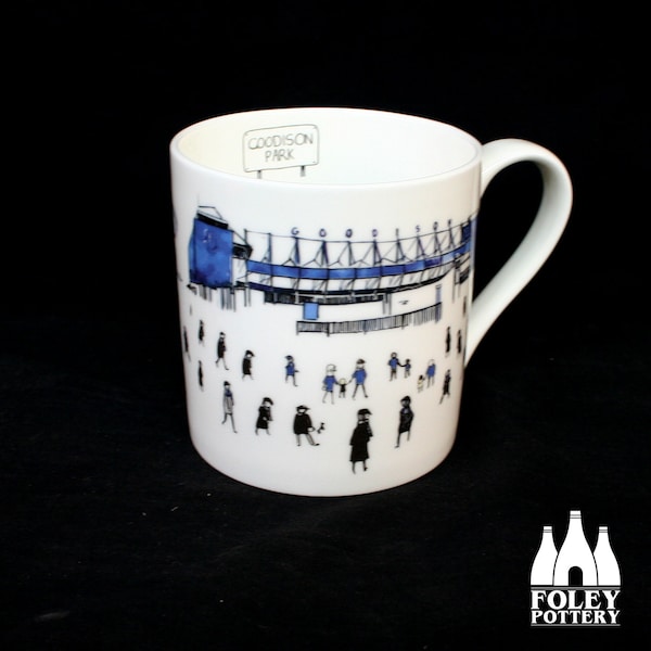 FFG: Everton FC - MatchDay@Goodison Park/Bramley-MooreDock - Stadium - Now and Soon - Illustrated - Fine bone china - Mug