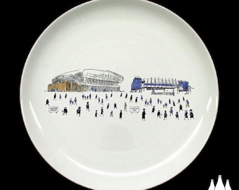 FFG: Everton FC - MatchDay@GoodisonPark/EvertonStadium - Now and Very Soon - Illustrated - Fine Bone China - Coupe Plate
