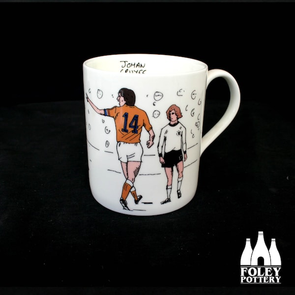 FFC: Holland - Johan Cruyff - World Cup - ( Inspired ) - ( illustrated )  - Tribute - Fine bone china Mug