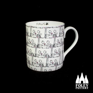 P: Cats -  Feline - Kitty - Cartoon - illustrated - Inspired - Fine Bone China Mug