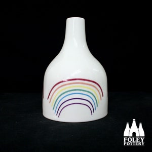 BK: Rainbow, Stoke On Trent, Forno de Garrafas, Ilustrado - Porcelana Fina, Cerâmica, Vaso