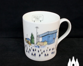 FFG: Stockport County FC - MatchDay@EdgeleyPark - Stadium - illustrated - Tribute - Fine bone china mug