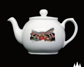 AVFTT : Manchester United, Old Trafford - Stade de football - Hommage illustré - Porcelaine fine - Théière