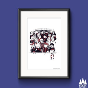 FF: Bournemouth, Football fans, Supporters, Cartoon, Inspired,  Illustrated, Tribute - Fine Art Print