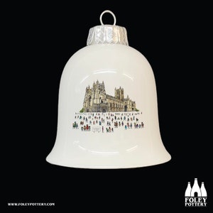 C: Canterbury Cathedral, Inspired, illustrated, Tribute - Fine Bone China Bell
