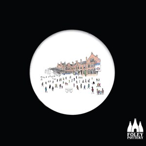 AWDA: Awayday@Marylebone  Railway Station, Train Station, London, England, Inspired, illustrated, Tribute - Fine bone China Coaster