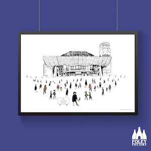 PL: Salford Quays - Visit@TheLowryTheatre - Manchester - Inspired - Tribute - Illustrated - Fine Art Print