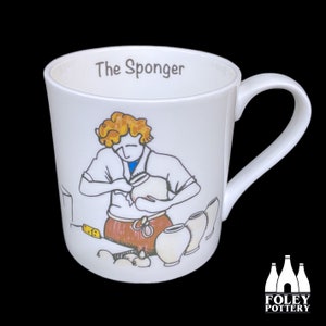 PW: Esponja, Cerámica, Alfarería, Dibujo animado, Stoke On Trent, Inspirado, ilustrado - Taza de porcelana fina
