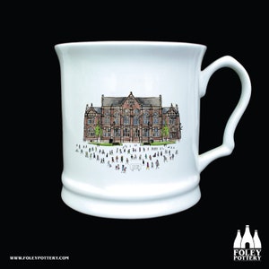 TH: Fenton Town Hall, Stoke on Trent, England, Inspired, illustrated, Tribute Fine Bone China - Tankard
