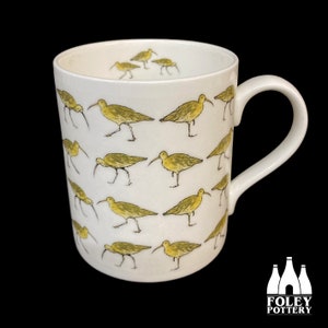 B: Curlew, Birds, bird - Inspired - ( Illustrated ) - Fine Bone china Mug