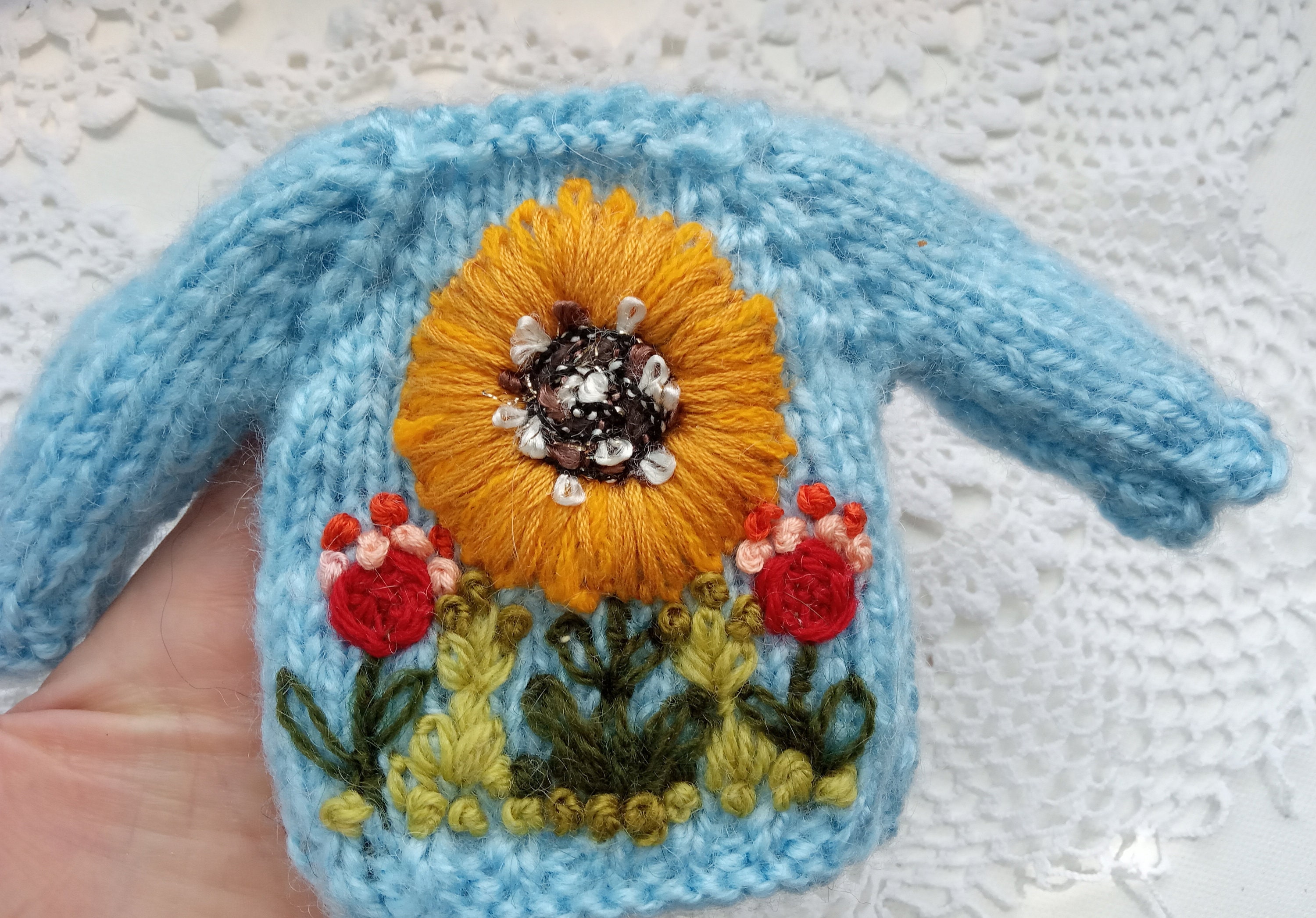 Sunflower Knit Sweater - Etsy Sunflower Knit Sweater - Etsy
