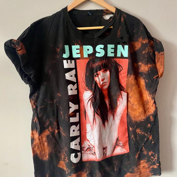 Bleached and distressed Carly Rae Jepsen shirt size xxl