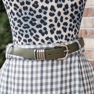 Belted Plaid Skirt: 80s