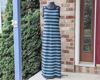 2000s Sky Sun Print Maxi Dress // Y2K Iconic Blue Red Black White Stretchy  Ruched Long Dress - Etsy