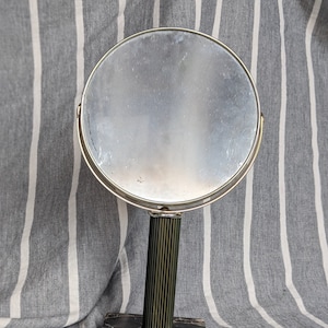 Vintage 70s- Vanity Mirror- Marble- Base- Desktop- Boudoir- Bedroom- Mirror- Home Decor- Art Deco- Hollywood Regency- Aesthetic