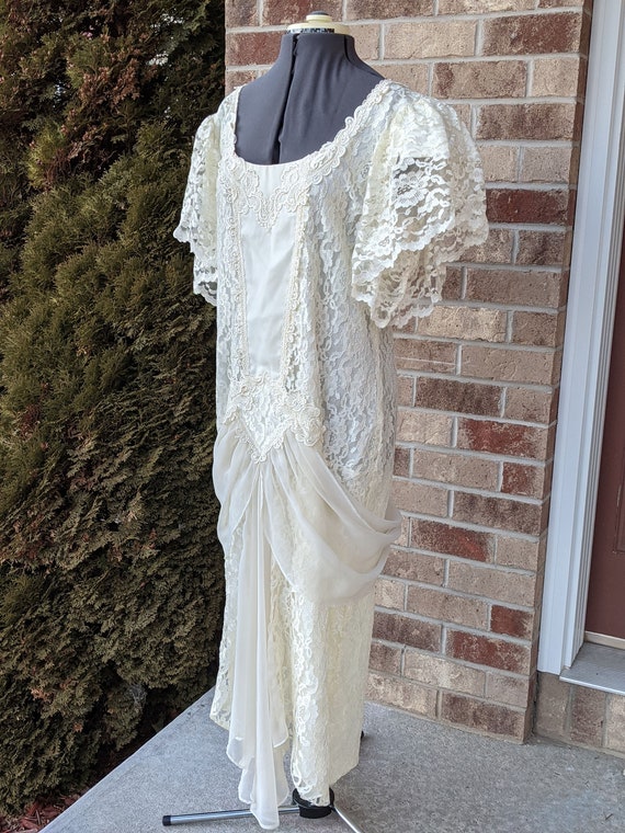 Vintage 80s- Wedding Dress- Size 20- Romantic- Bo… - image 6