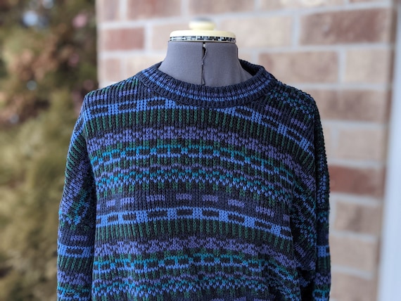 Vintage 80s- Men's Sweater- Woolworth- Knit Sweate