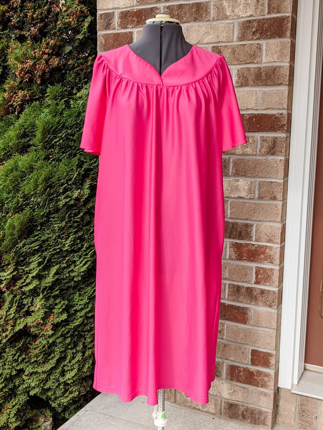 Vintage 90s-2000s- Y2k- Nightgown- Hot Pink- Magenta- Anthony